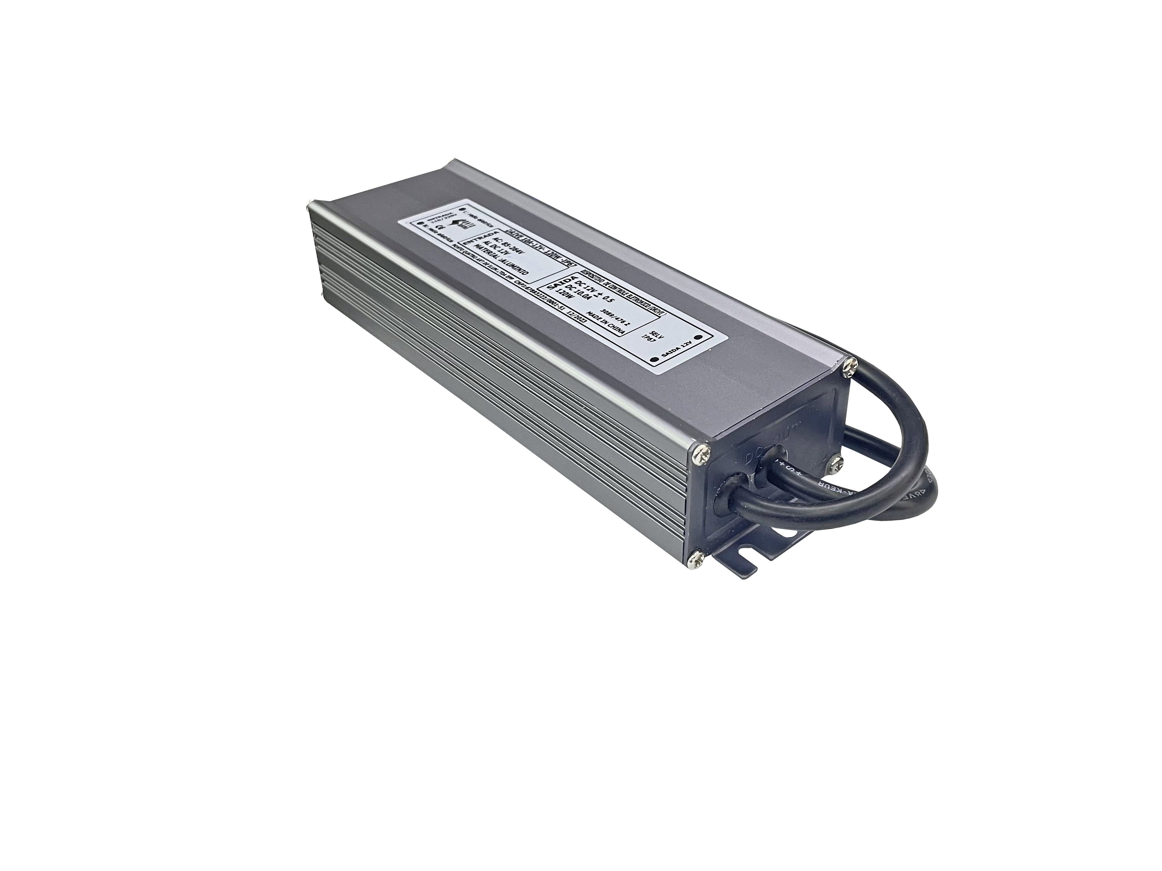 Fonte Blindada - Driver para LED à Prova d'Água 12v 10A 120w -  Bivolt