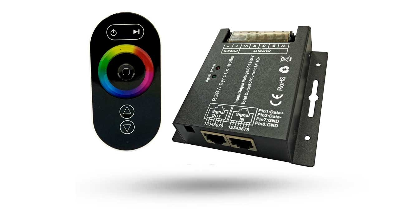 Controlador P/ Fita de LED RGBW RJ45 4 Canais 8A