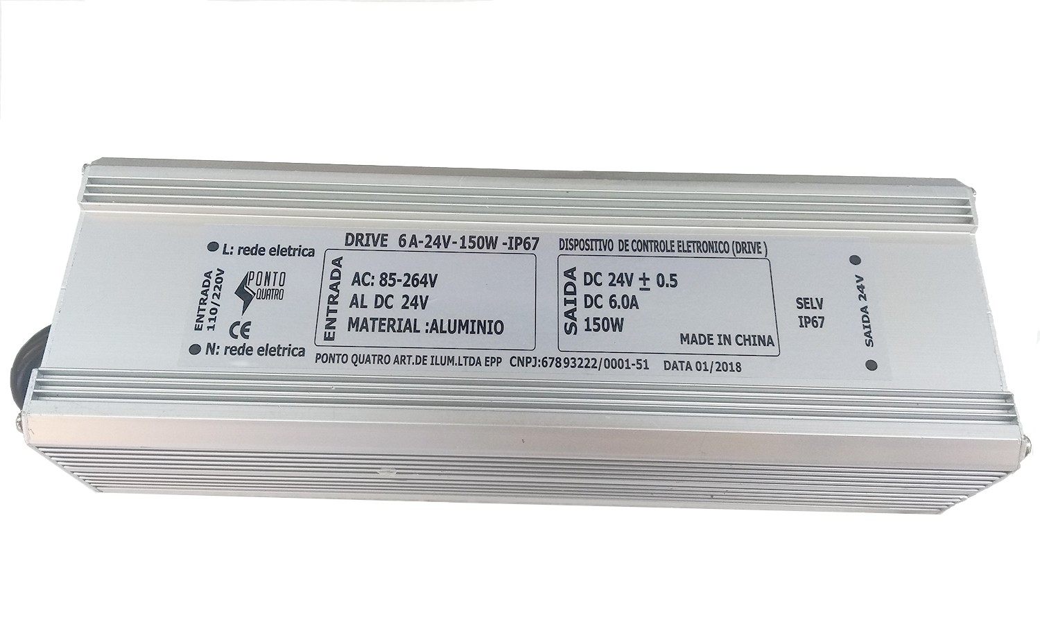 Fonte Blindada - Driver para LED 24v 6A