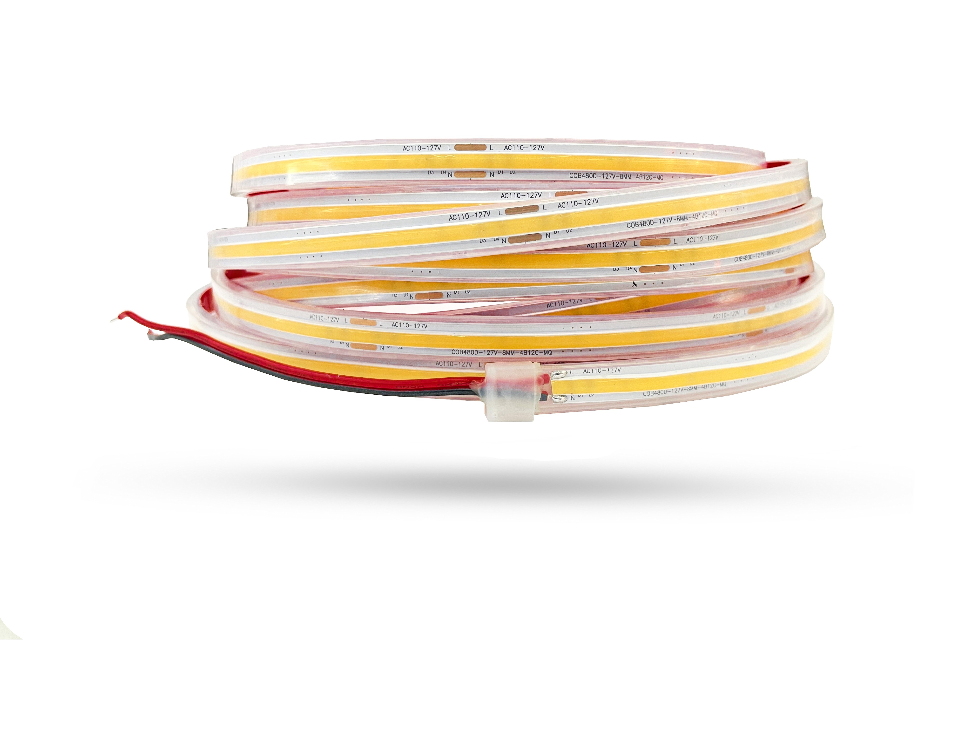 5m Fita Led SMD COB 220v IP67 2700k (320Leds/m) - Super Brilho Código: 3427/733