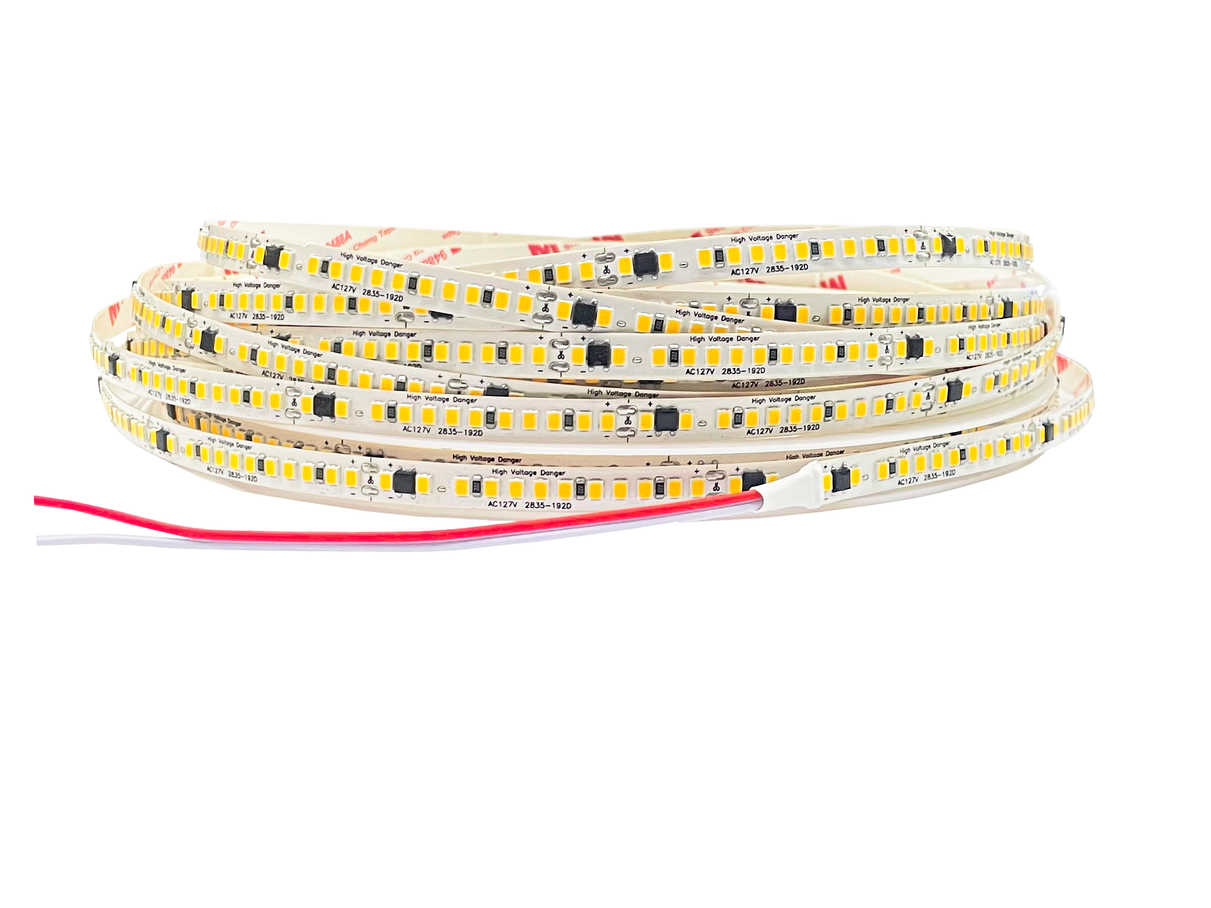 20m Fita LED SMD 192 LEDS/M IP44 2700k 20m 127v 13W 1000 lúmens/m 3596/856