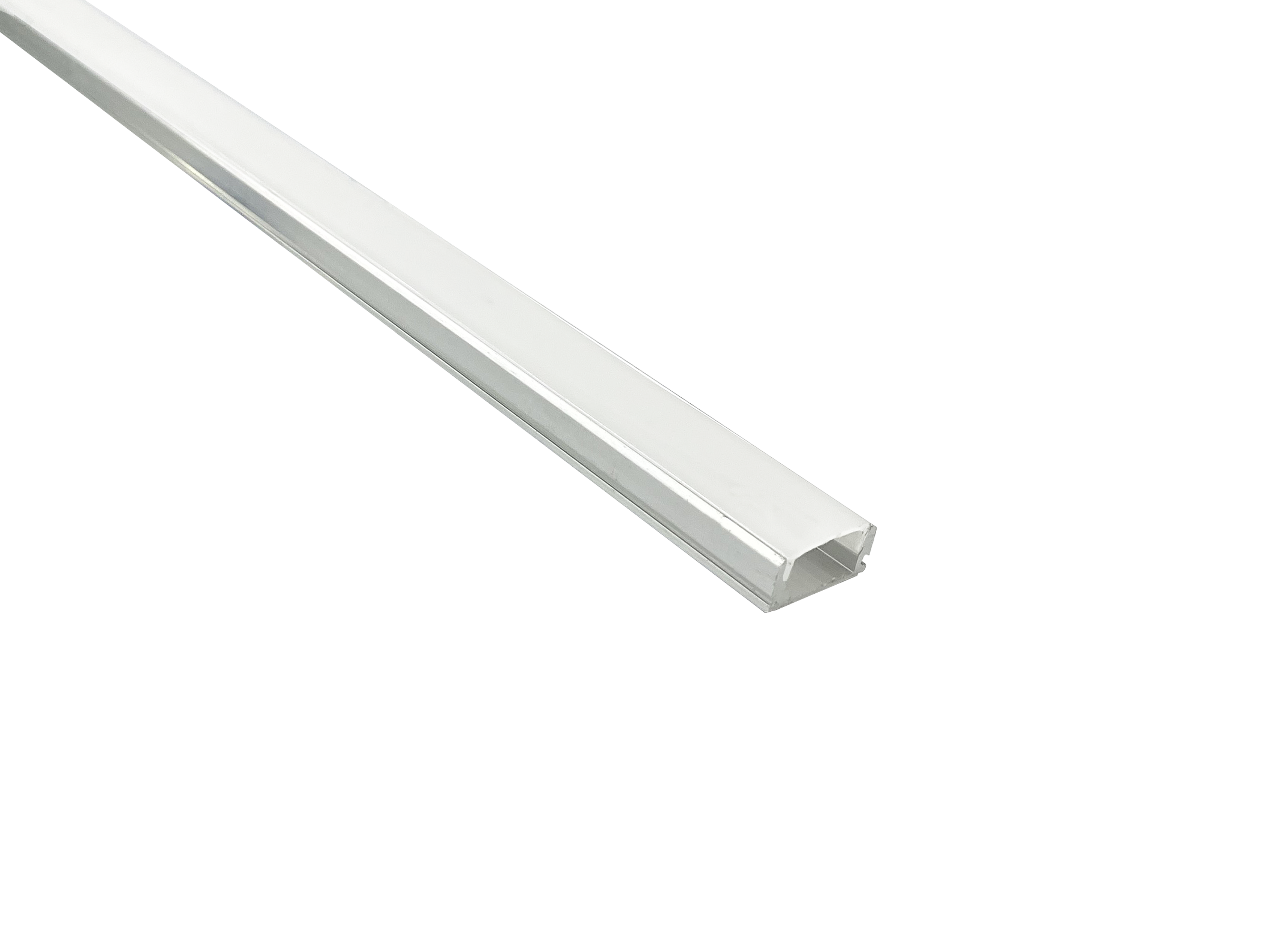 Perfil Altura 7mm / Largura 17 mm alumínio de Sobrepor slim difusor leitoso para LED Rígido Ref: 3289 / 659