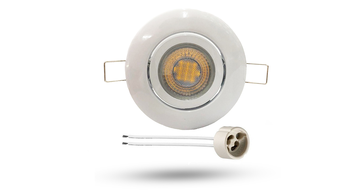 Lâmp 6W GU10 + SPOT DE EMBUTIR RED. BASC.