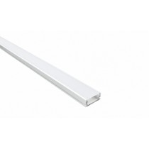 Perfil Branco Sobrepor Altura 7mm / Largura 17 mm alumínio slim difusor leitoso para LED Rígido Ref: 3796 / 998