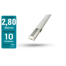 Perfil de Alumínio para fita de LED - Sobrepor  2,80 metros - 6.5mm
