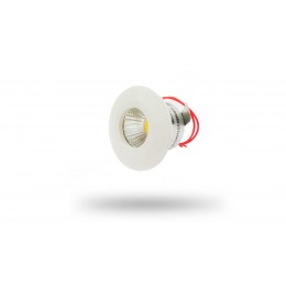 Mini Spot de Led para Embutir em Gesso/Móveis -  Redondo - Branco 
