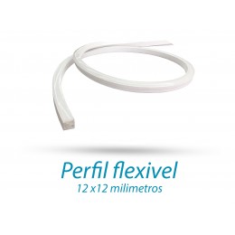 1 METRO - PERFIL DE LADO DE SILICONE 12*12MM  - SOBREPOR