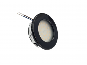 Spot de Led para Embutir em Móveis - 21 Leds - Redondo - Preto