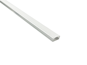 Perfil Altura 7mm / Largura 17 mm alumínio de Sobrepor slim difusor leitoso para LED Rígido Ref: 3289 / 659